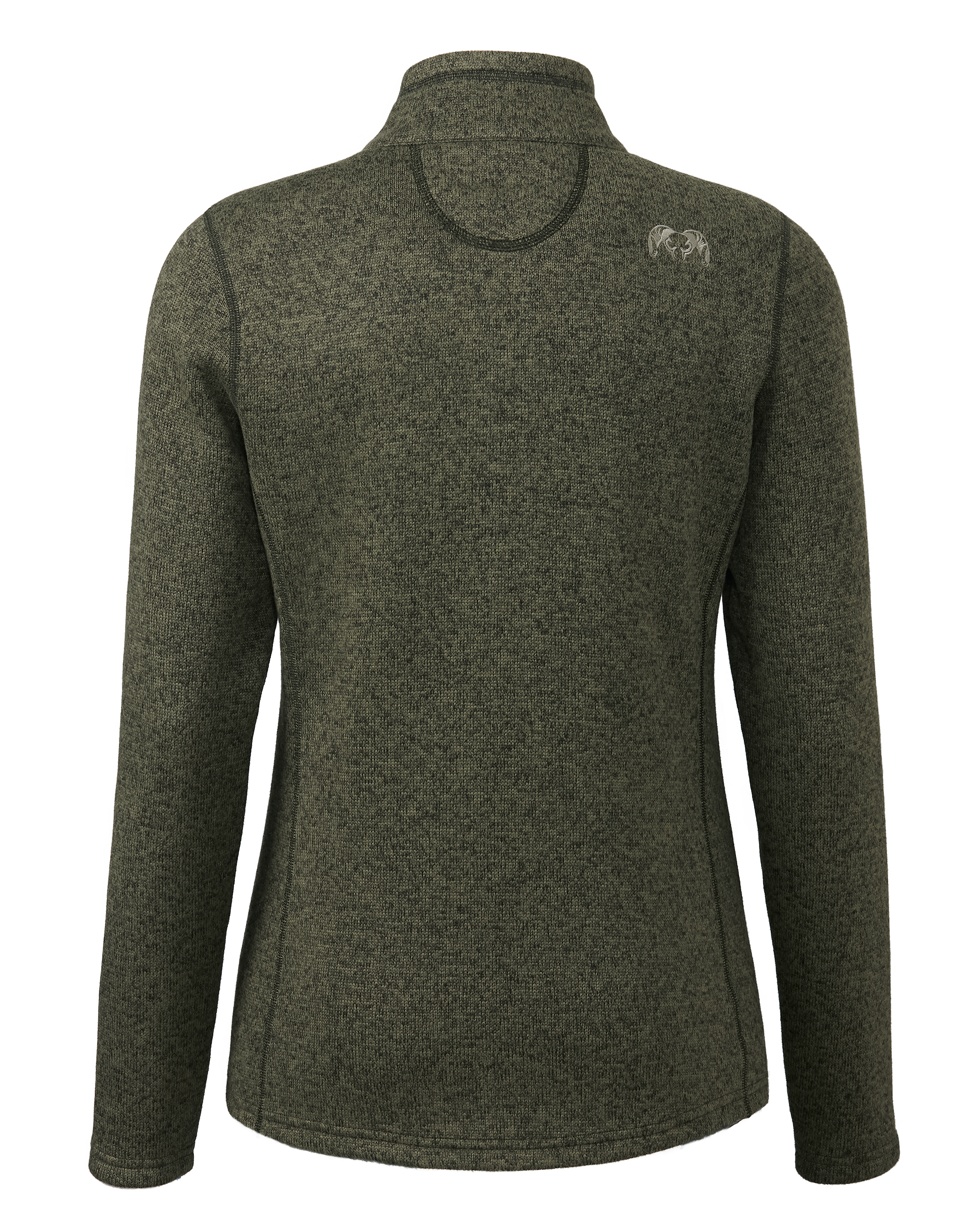 Outlet Women's Base Camp Full Zip Sweater | Olive Heather - Image 2