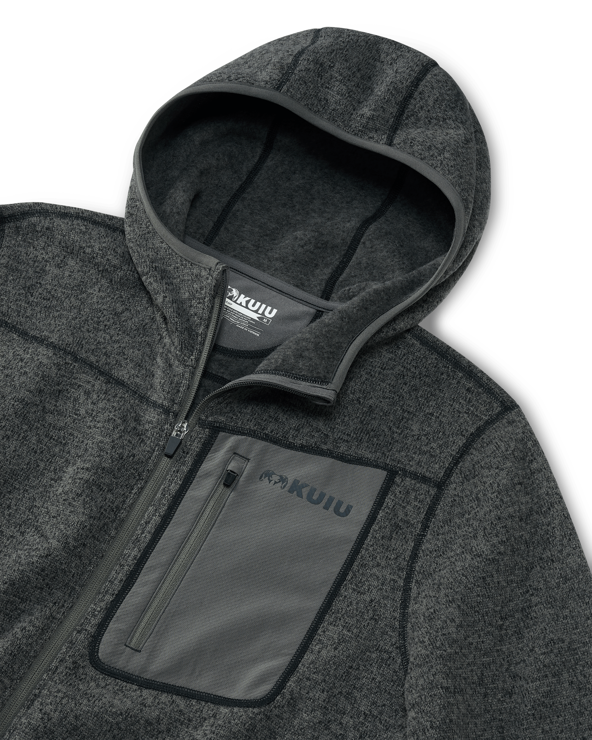Base Camp Hooded Sweater | Charcoal Heather - Image 3