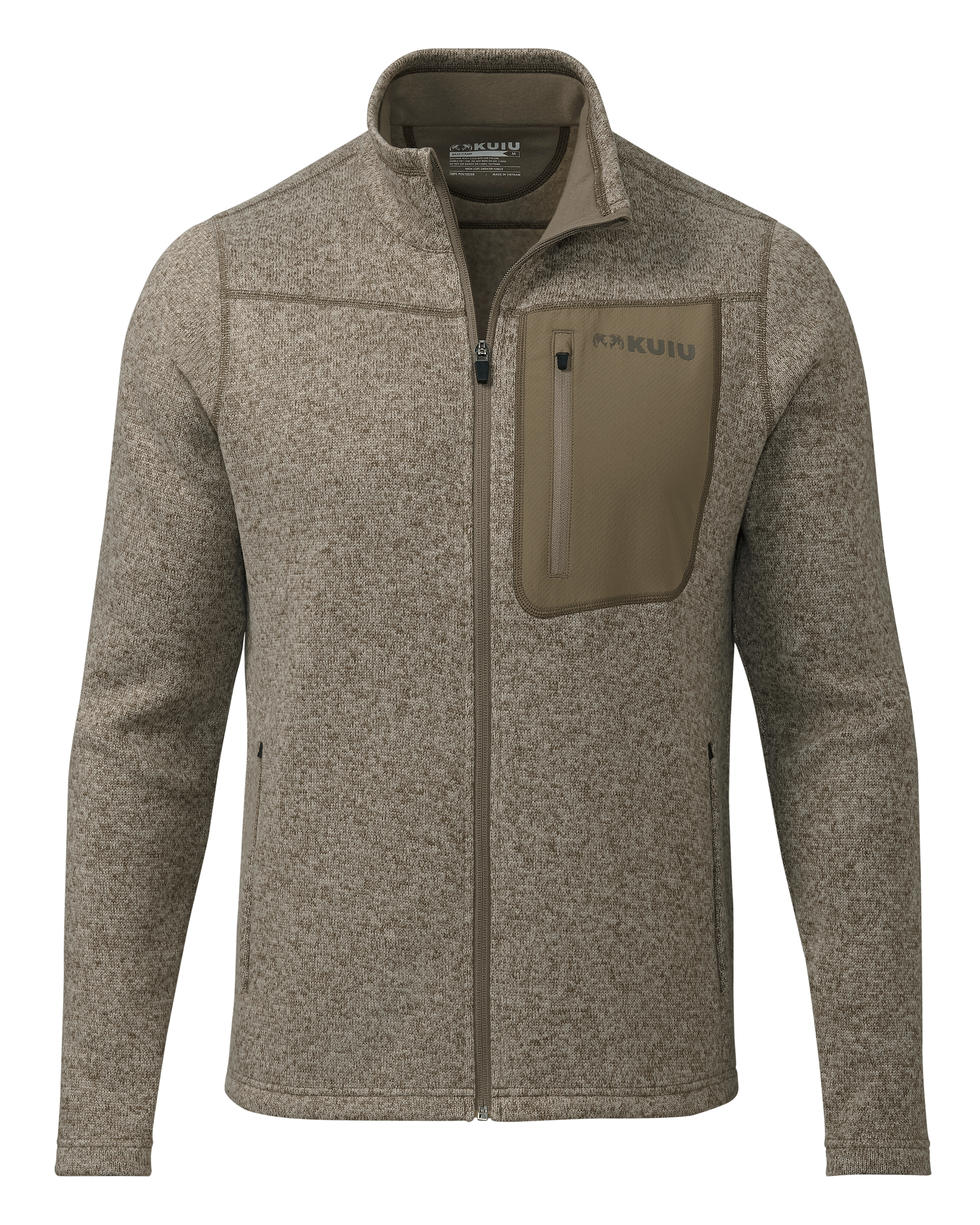 Base Camp Full Zip Sweater | Khaki Heather
