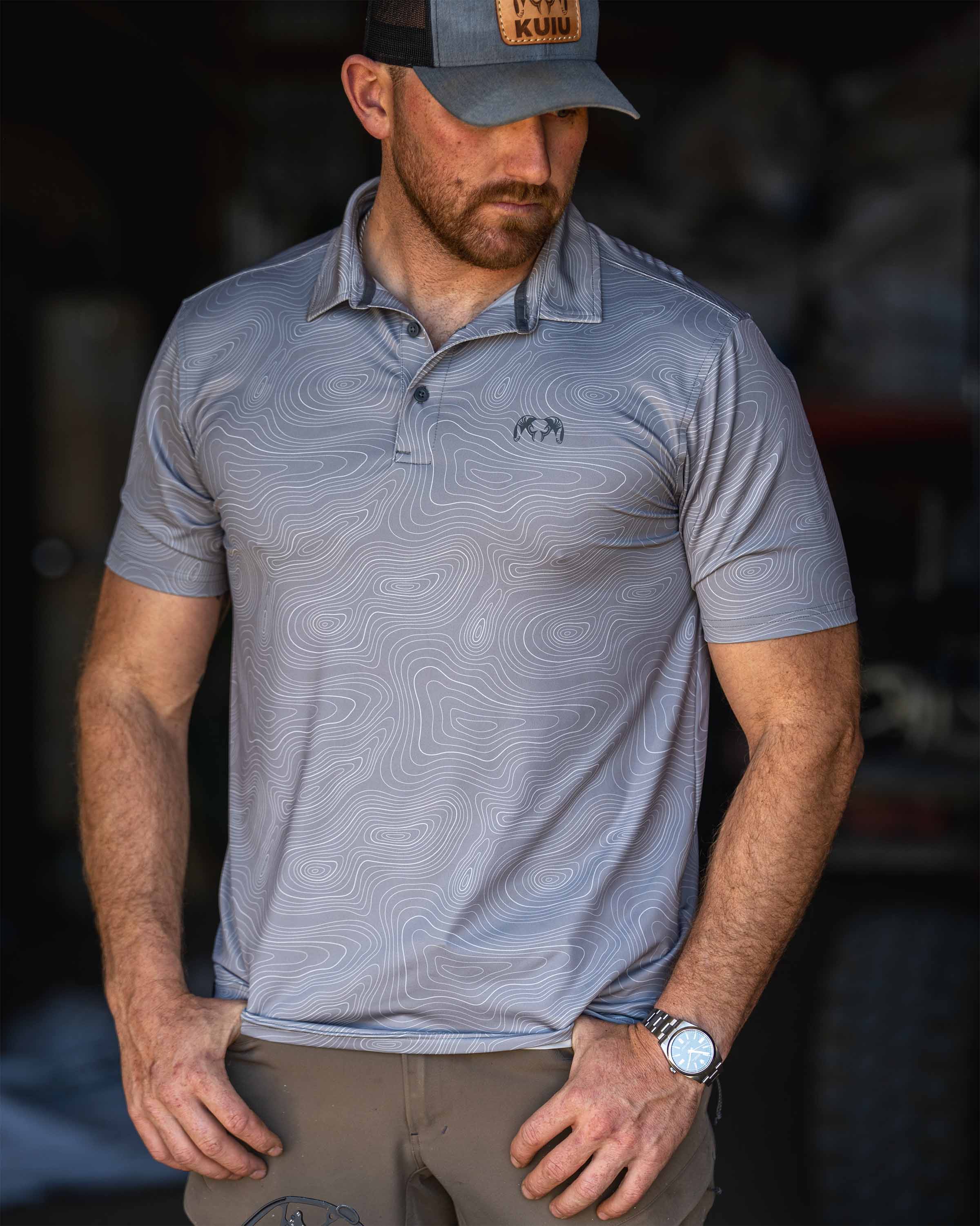 KUIU Performance Polo | Woodsmoke Topo - Image 4