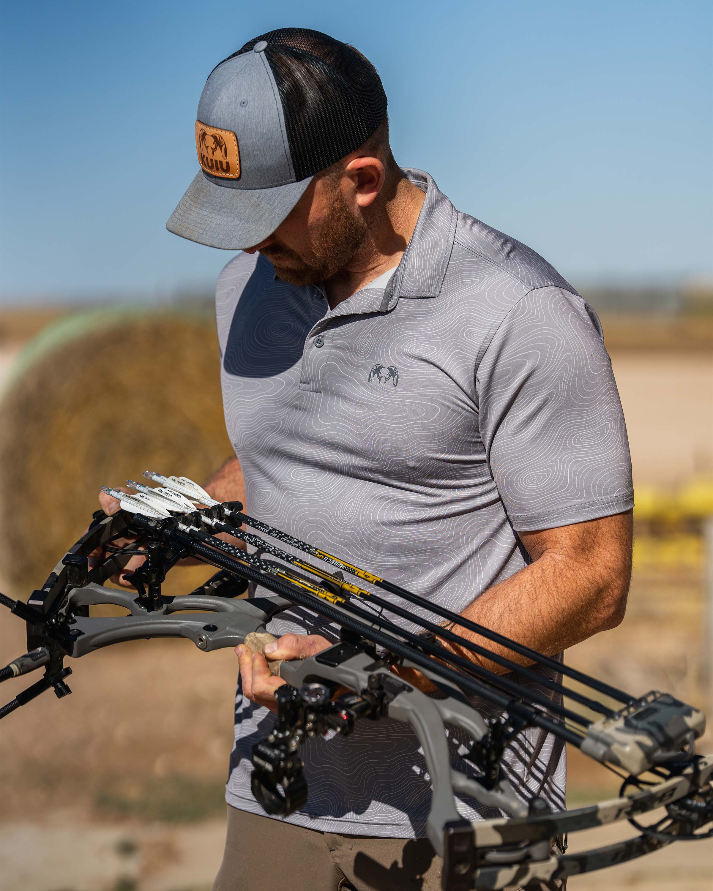 KUIU Performance Polo | Woodsmoke Topo - Image 5