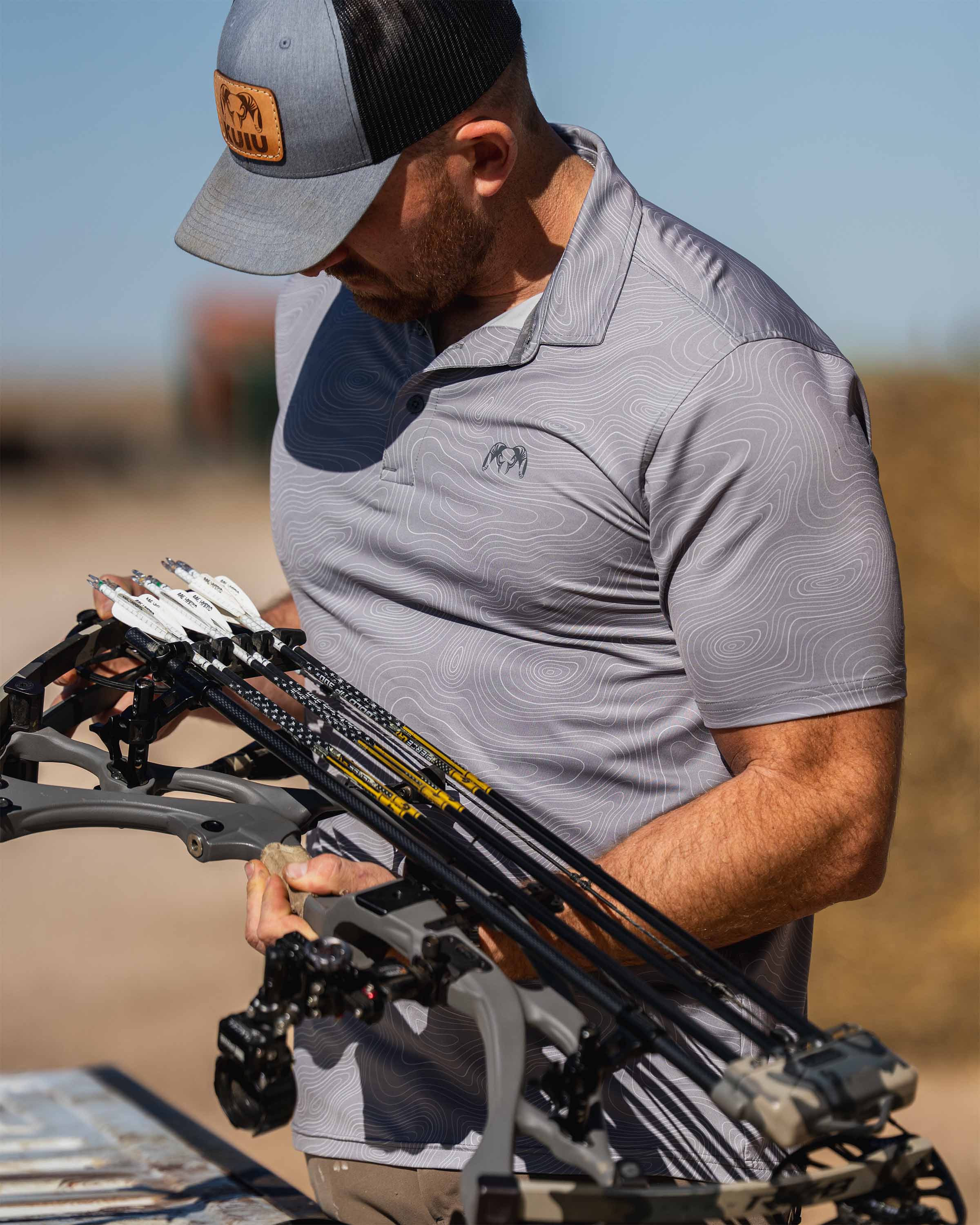 KUIU Performance Polo | Woodsmoke Topo - Image 3