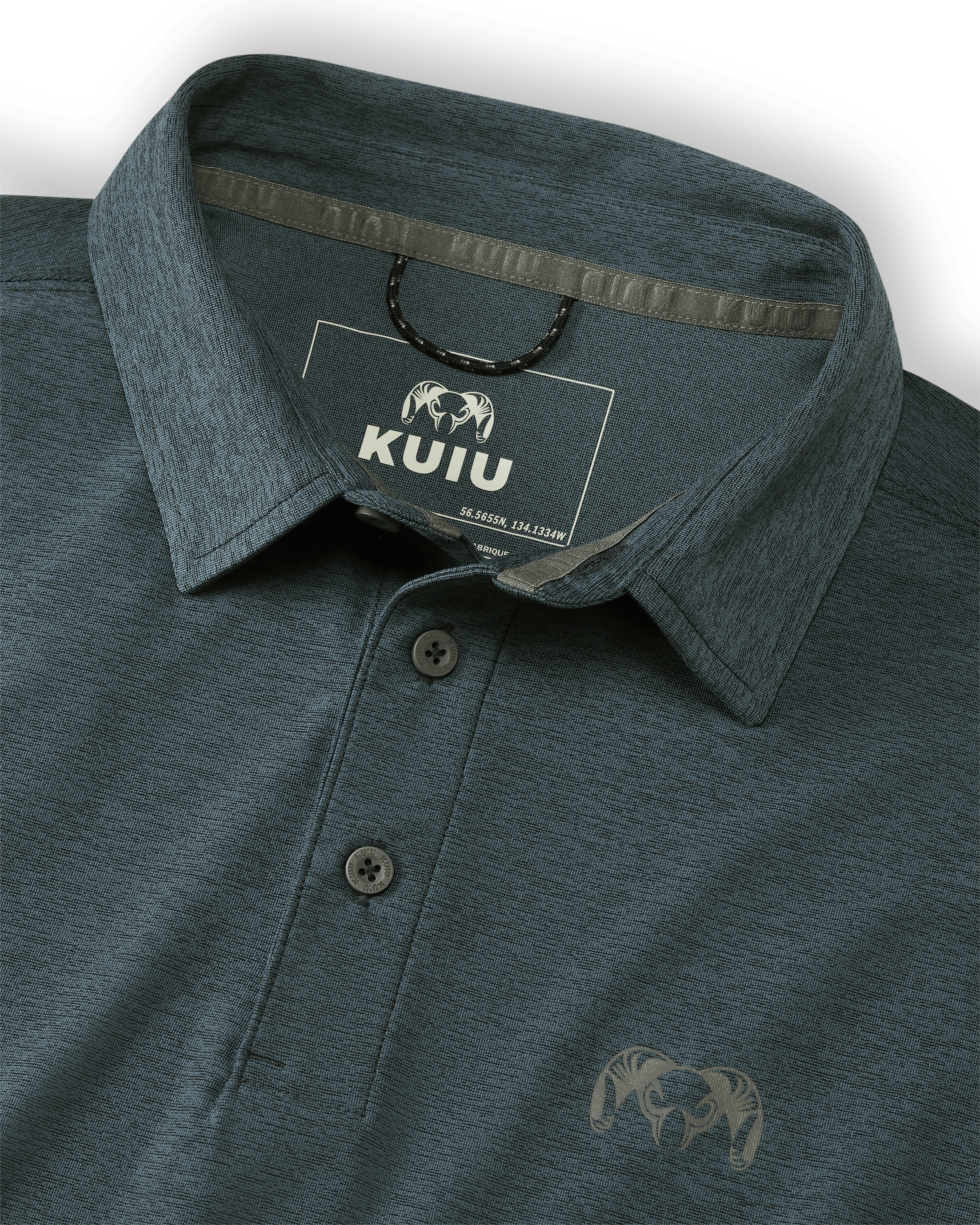 Outlet KUIU Performance Polo | Heather Navy - Image 2