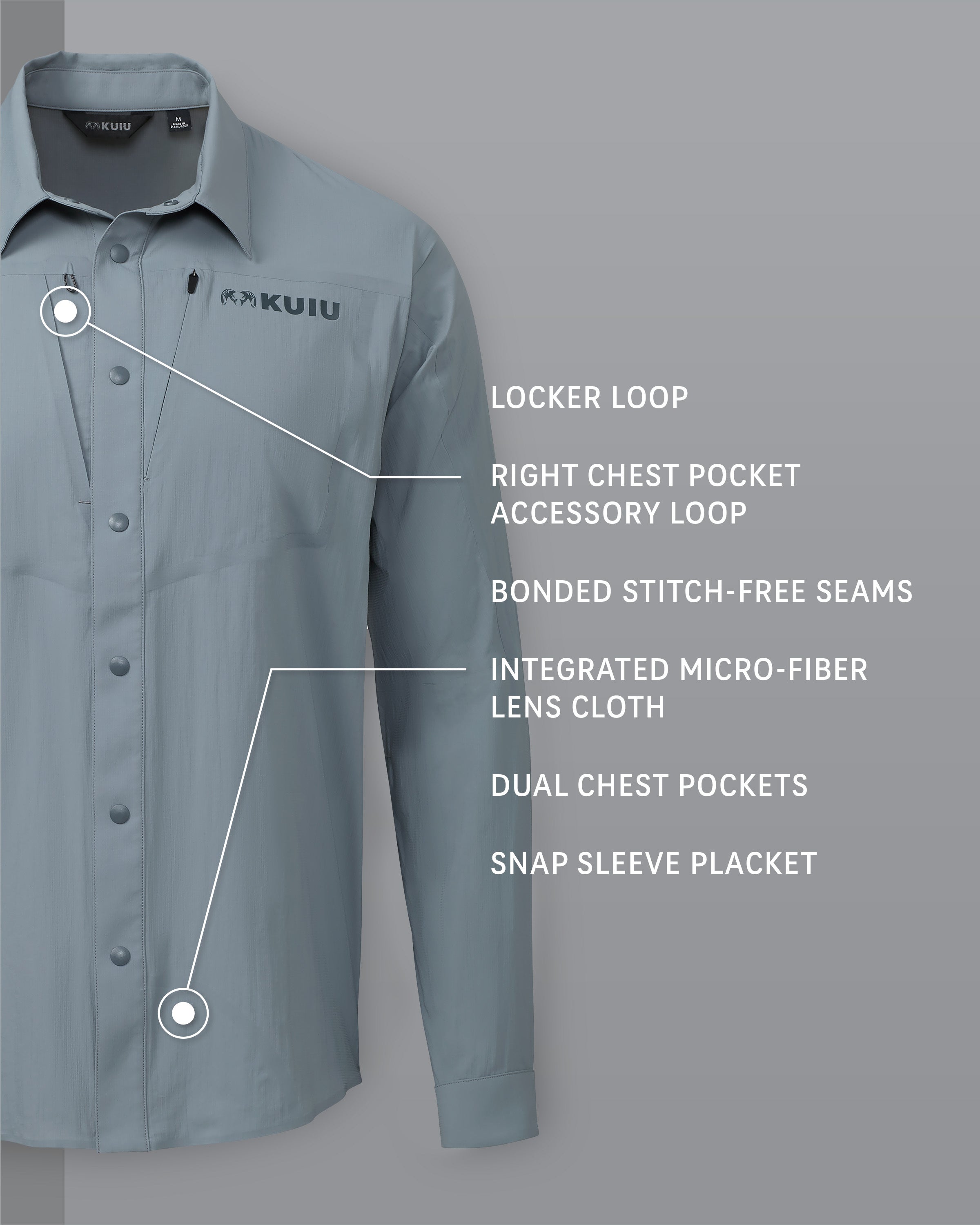 Outlet Salton LS Shirt | Slate - Image 2