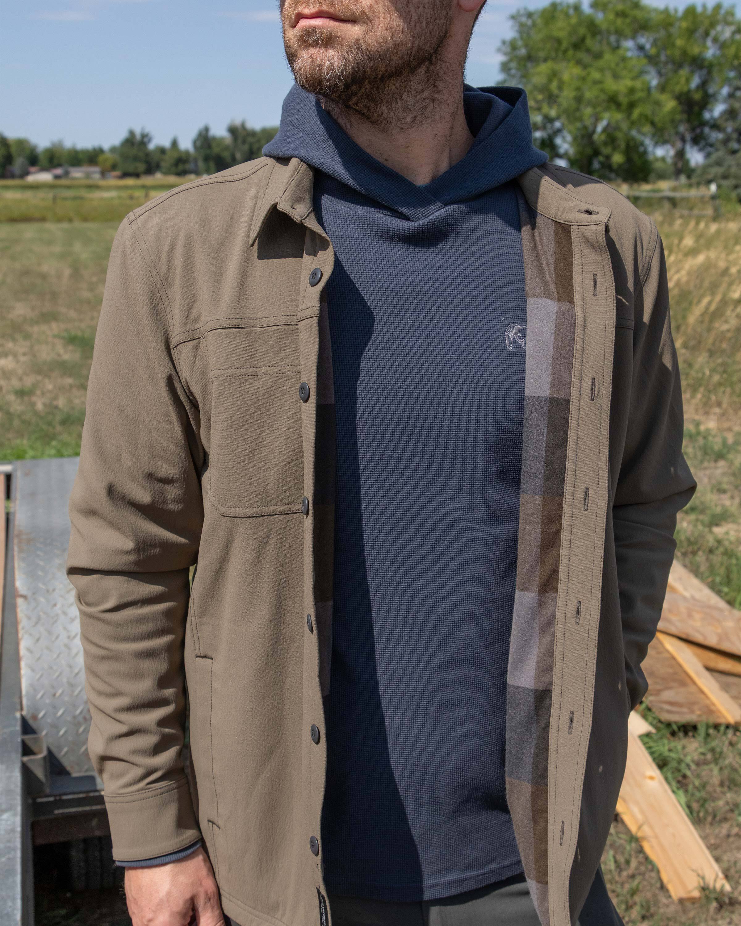 Motive Flannel Lined Shirt Jacket | Gunmetal - Image 5