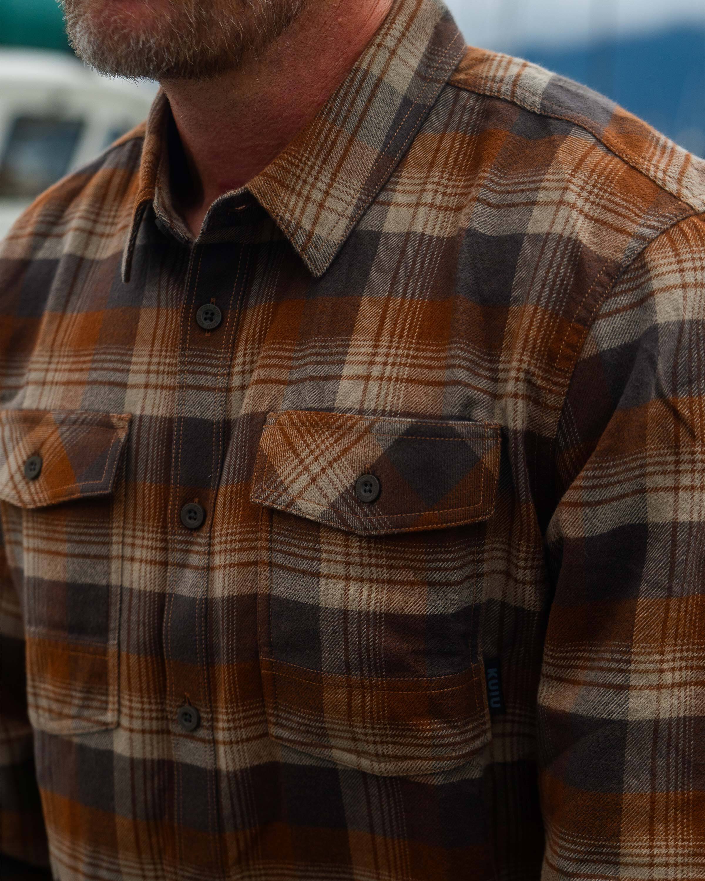Field Flannel Shirt | Steel Blue Blockline - Image 4
