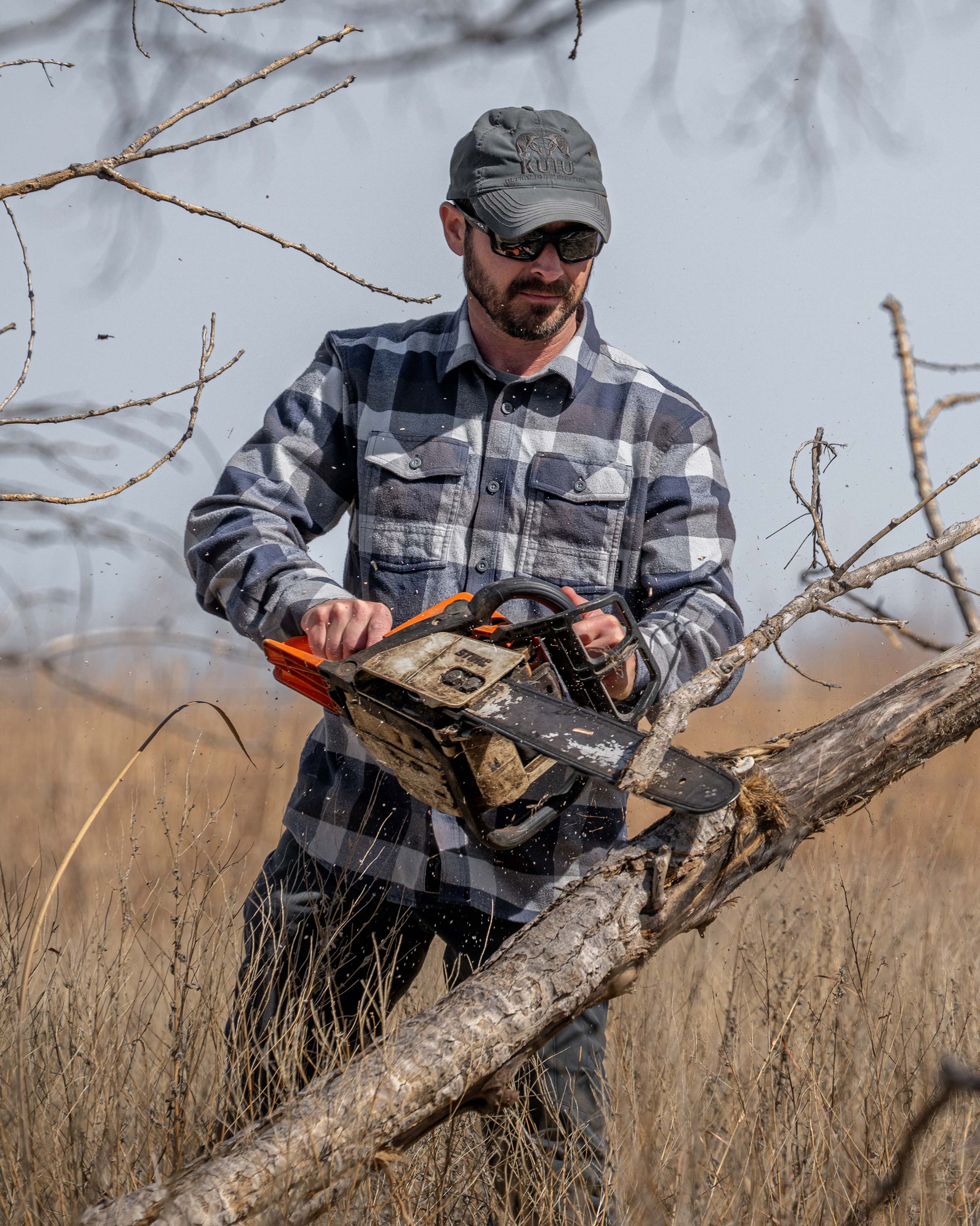 Field Flannel Shirt | Steel Blue Trio - Image 6
