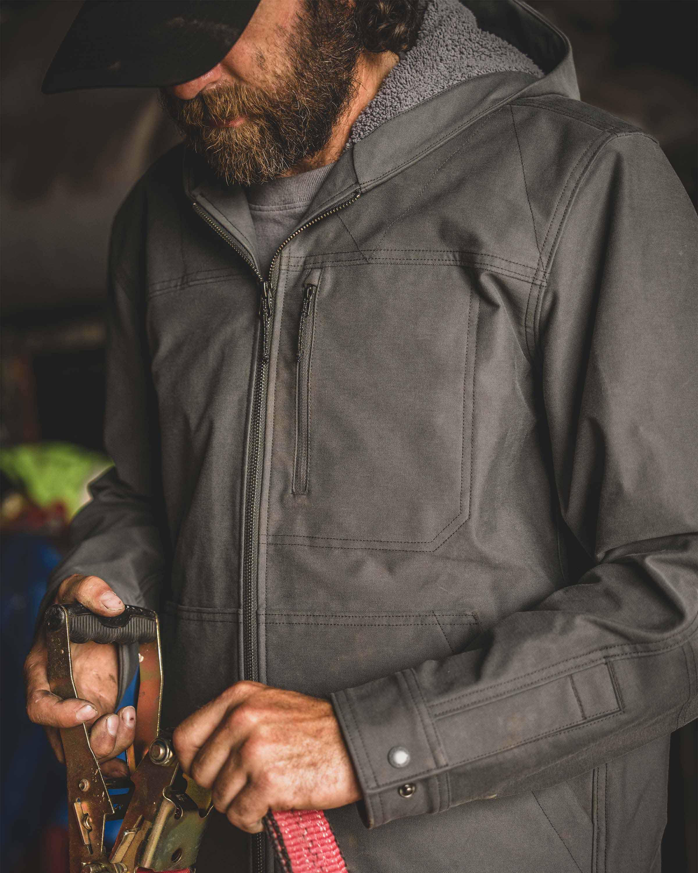 Brawley Hooded Fleece Jacket | Saddle - Image 7