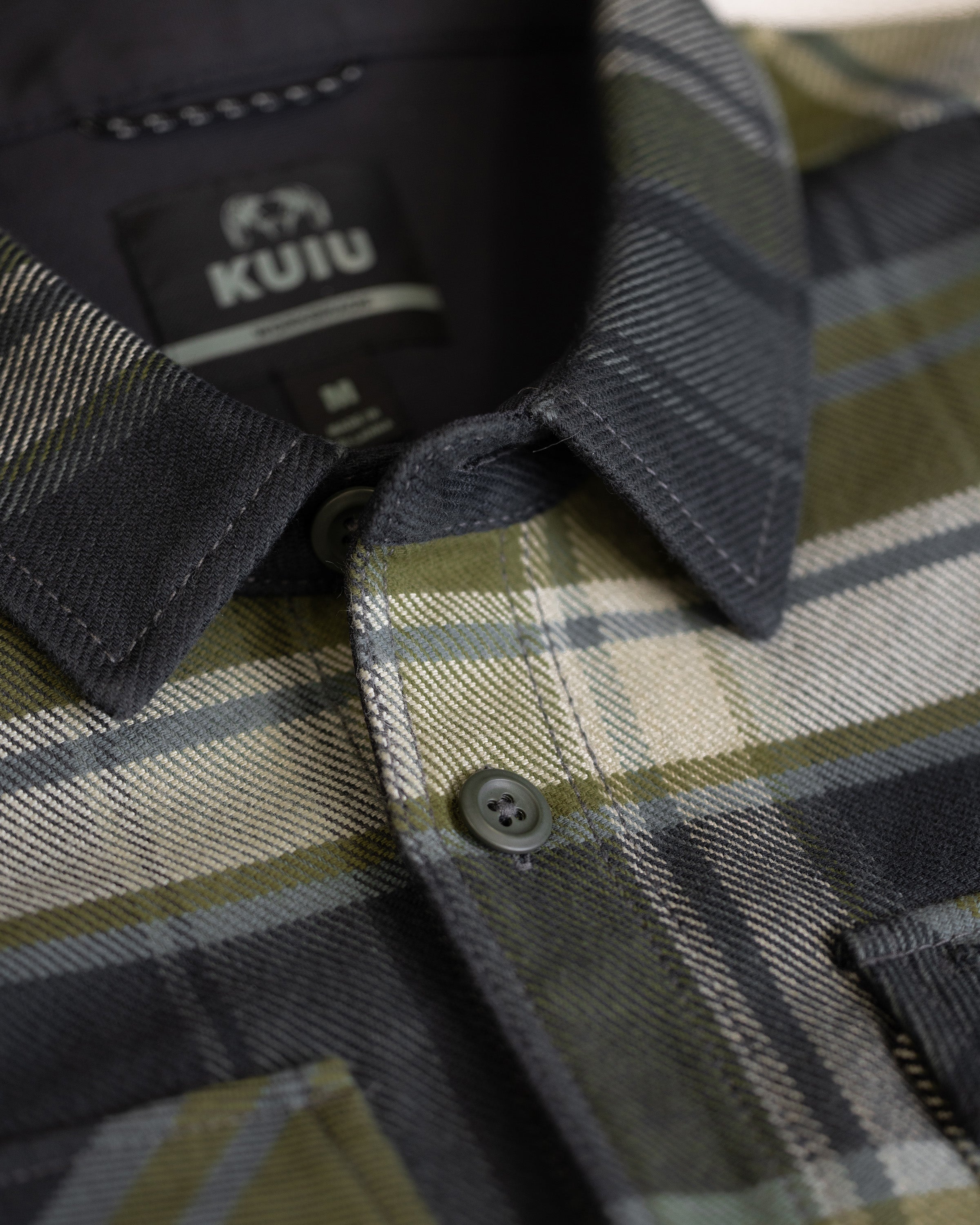 Flannel Heavyweight Shirt | Verde Check Plaid - Image 3