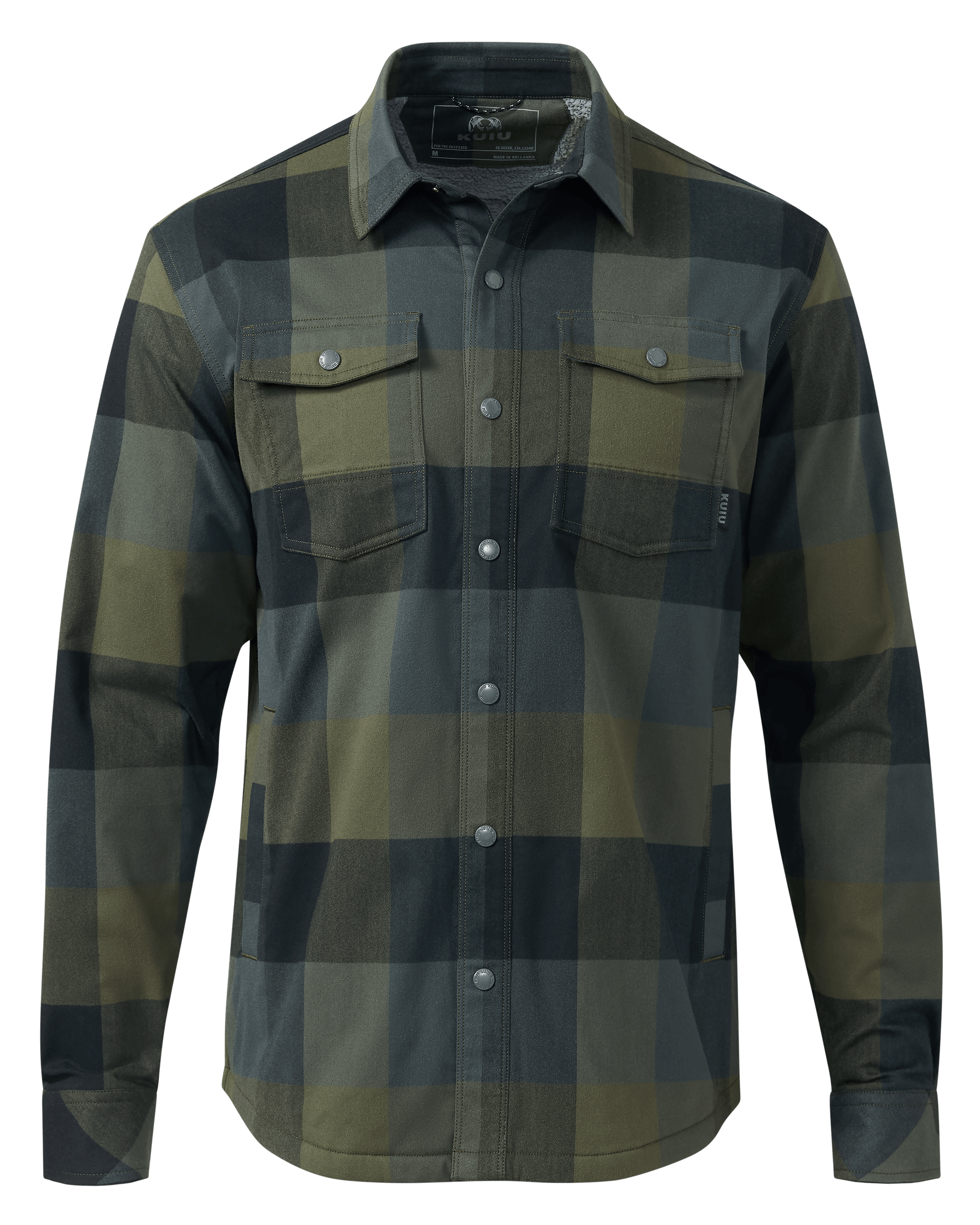 Field Flannel Fleece Shirt Jacket | Verde Plaid