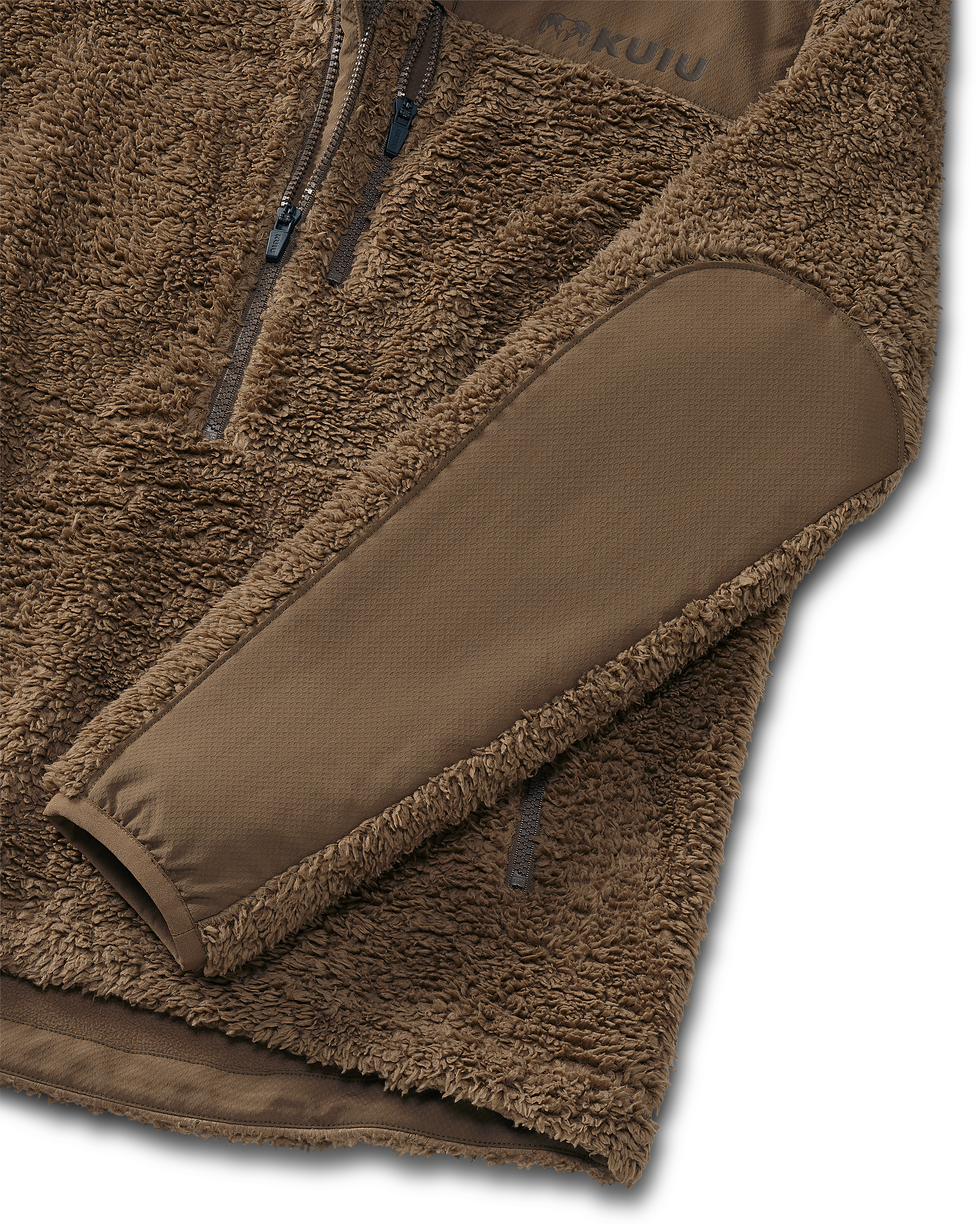 Sherpa Fleece Zip Pullover | Grizzly - Image 3