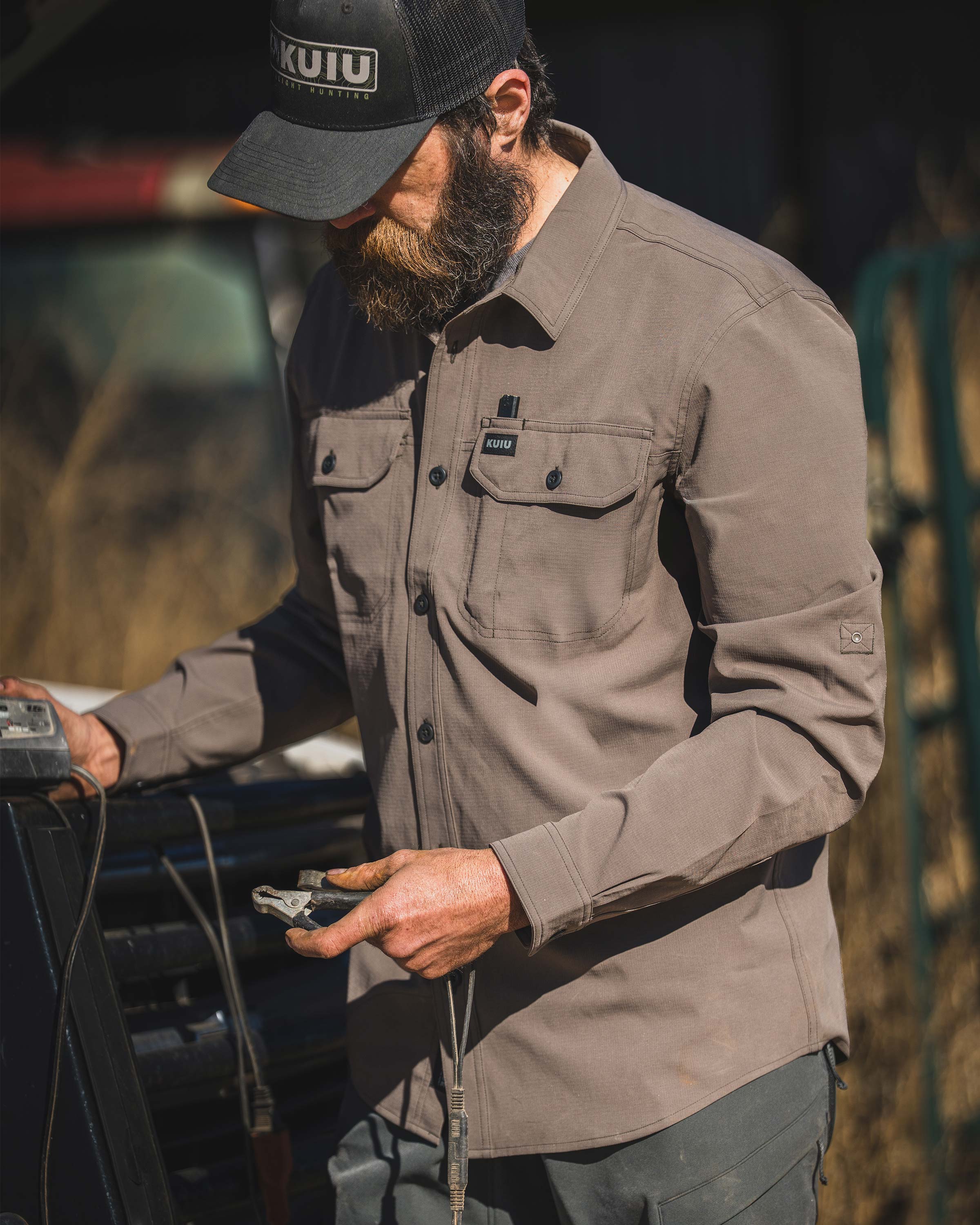 Gauge LS Work Shirt | Asphalt - Image 5