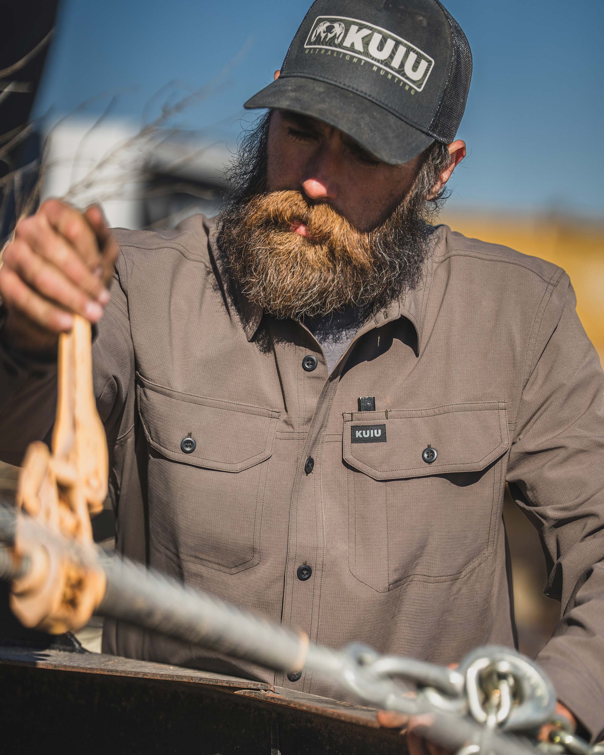 Gauge LS Work Shirt | Asphalt - Image 6