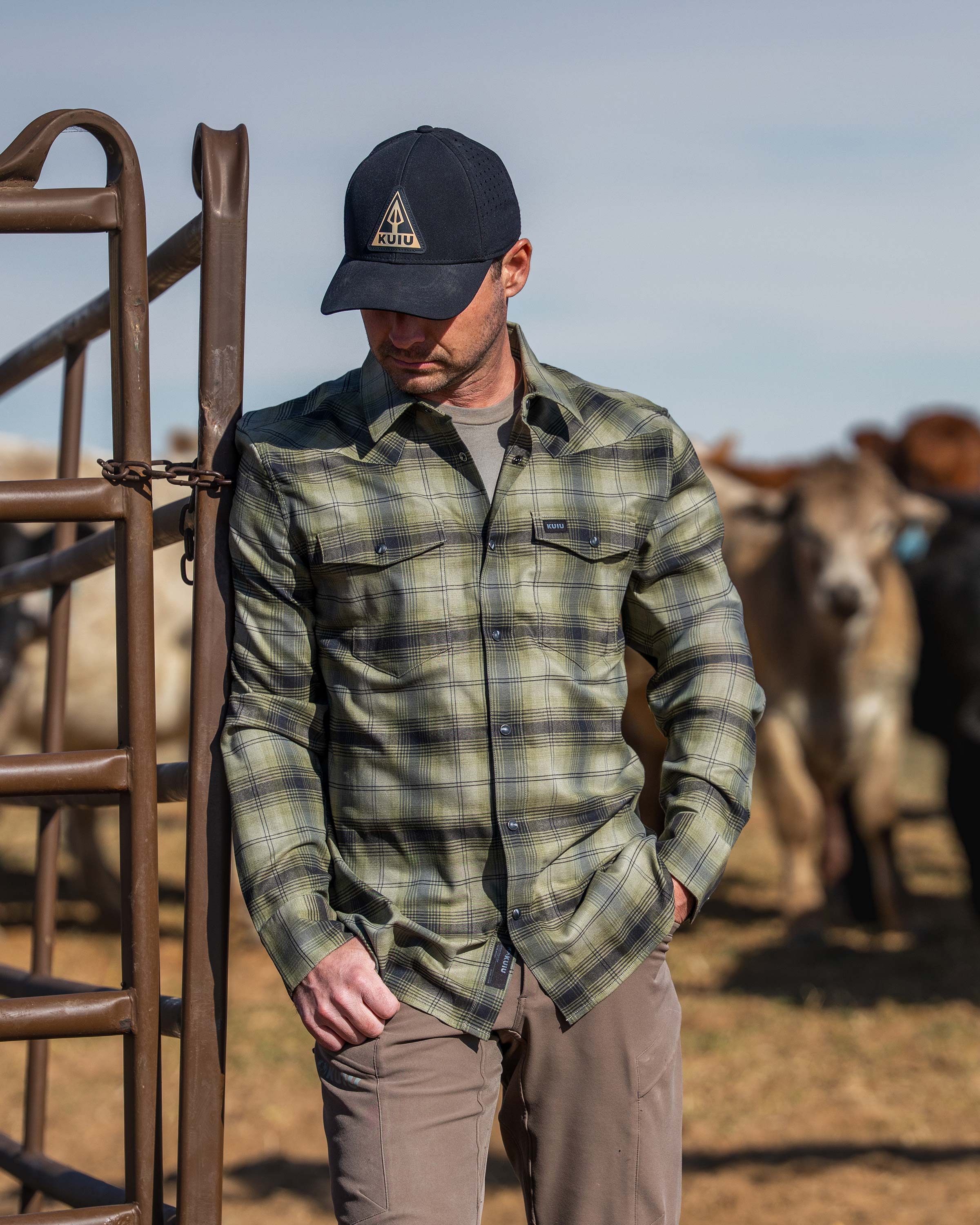 Laredo LS Shirt | Verde Ombre Plaid - Image 5