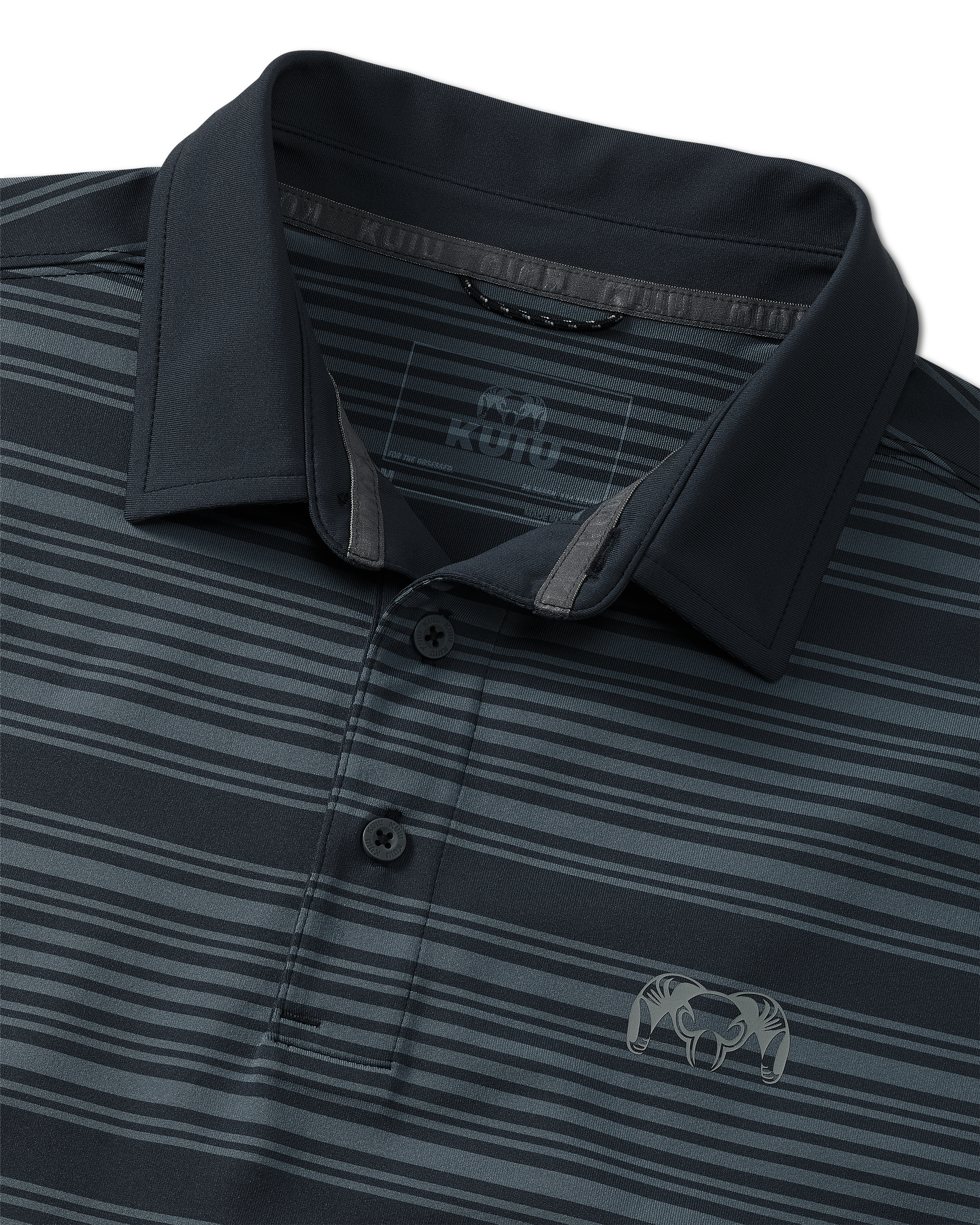 KUIU Performance Polo Stripe | Steel Blue Stripe - Image 2