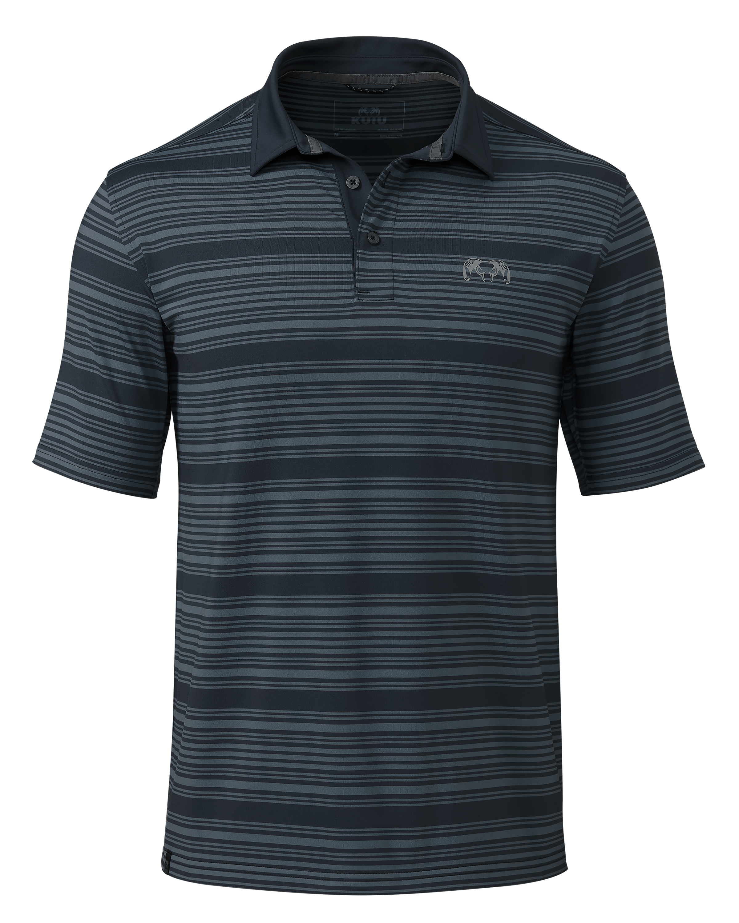 KUIU Performance Polo Stripe | Steel Blue Stripe