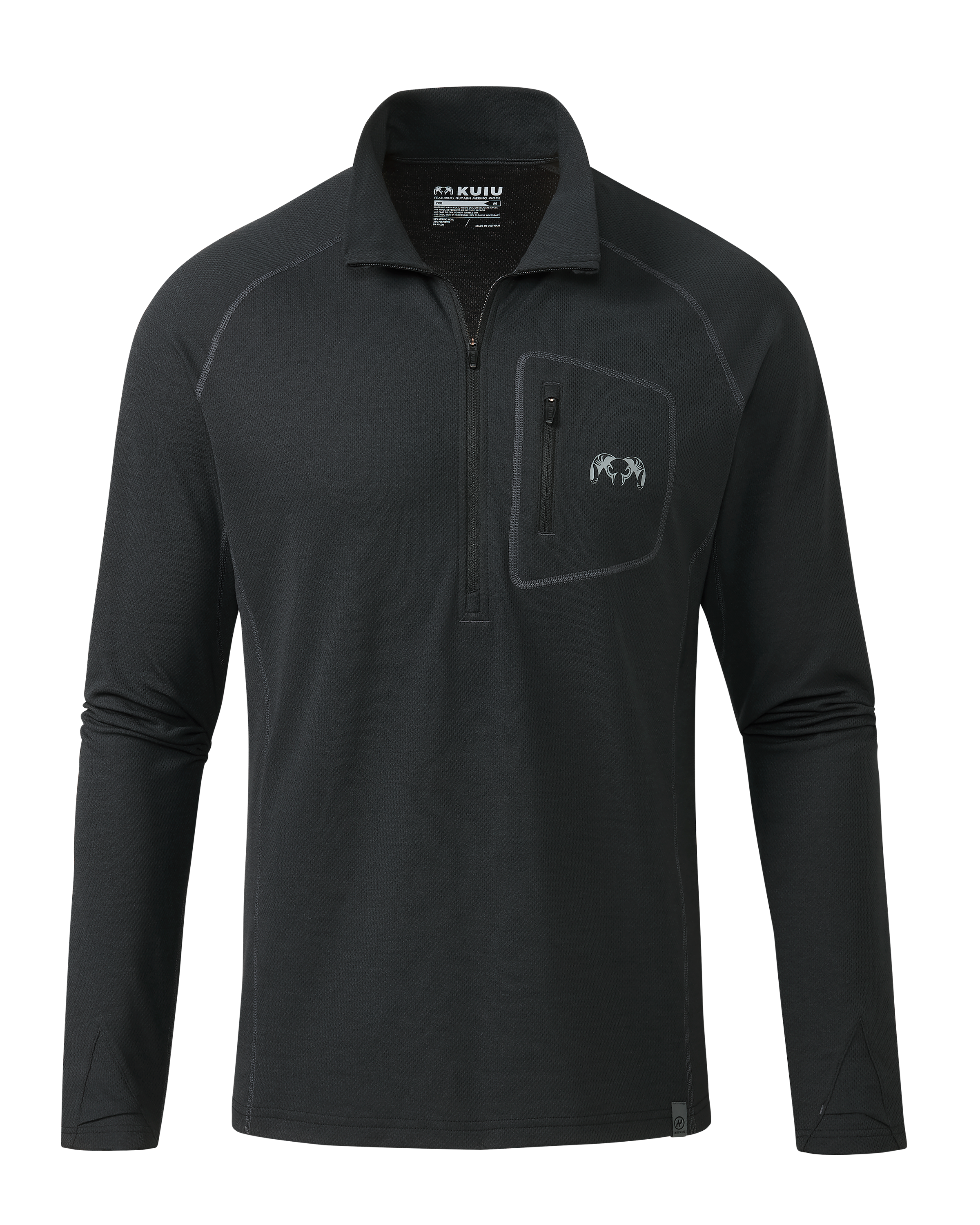 PRO Merino 200 Zip-T | Black