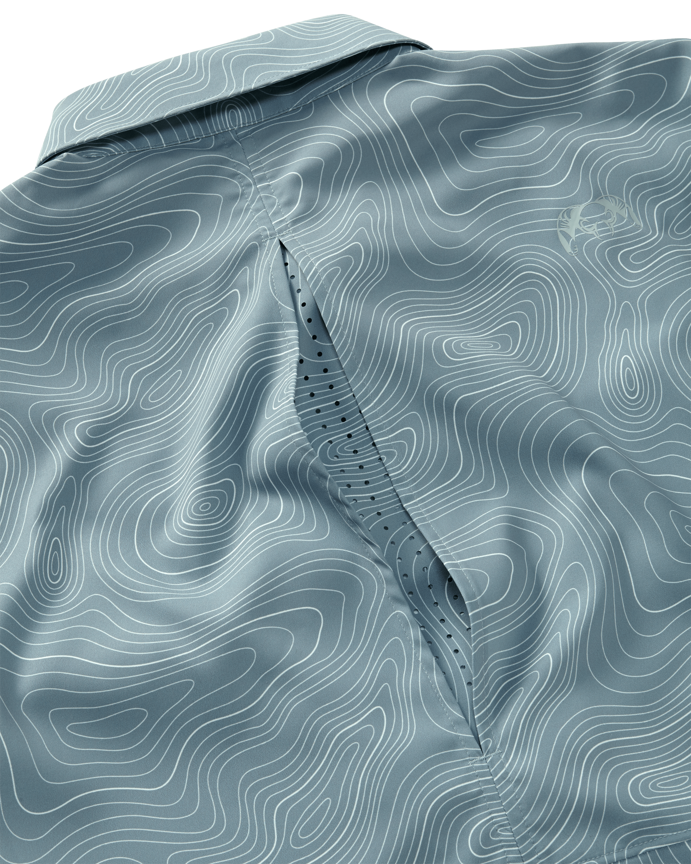 Alternative view of Mesa Vented SS Snap Shirt Topo | Glacier Topo Print