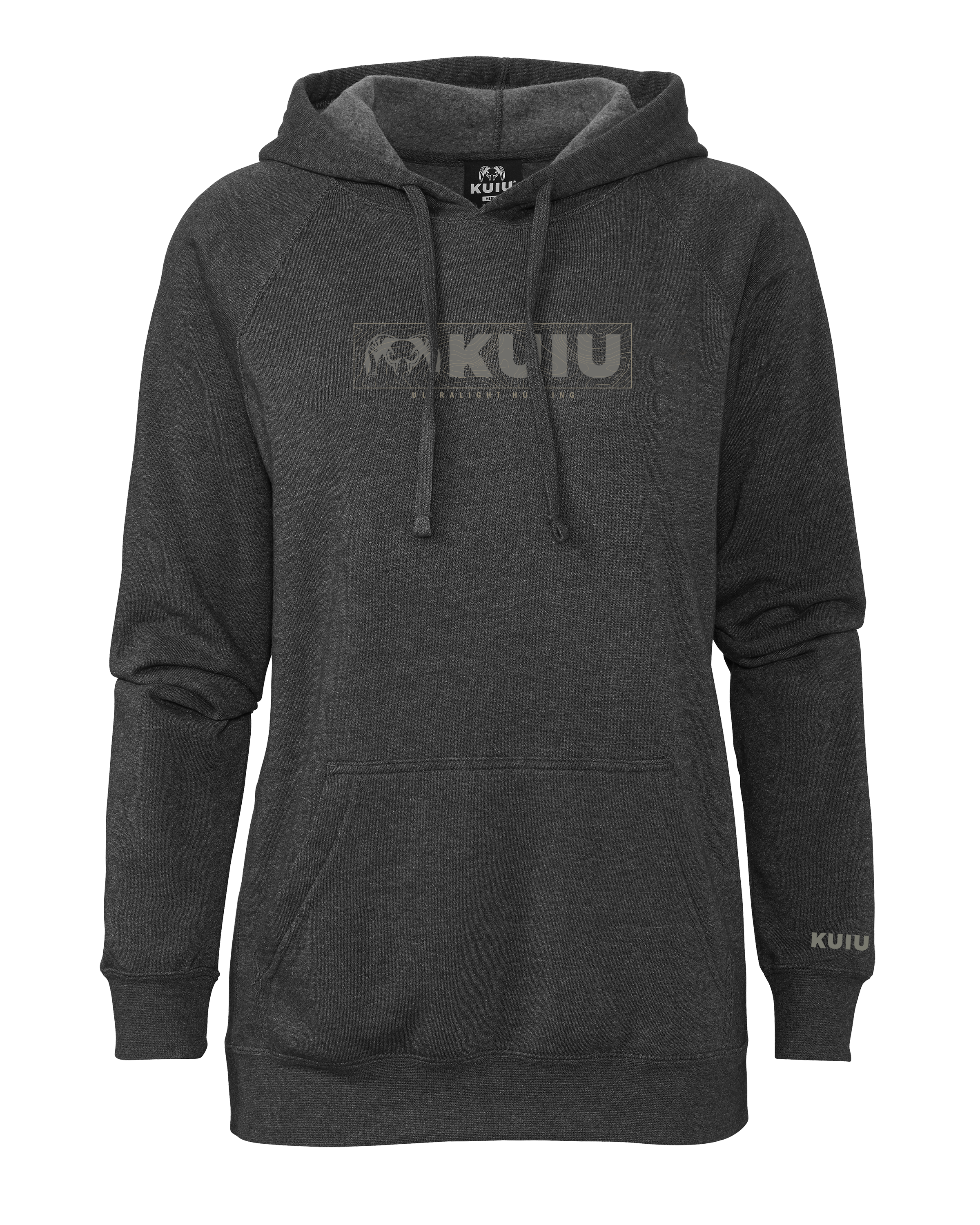 Women's Topo Block Logo Hoodie | Charcoal