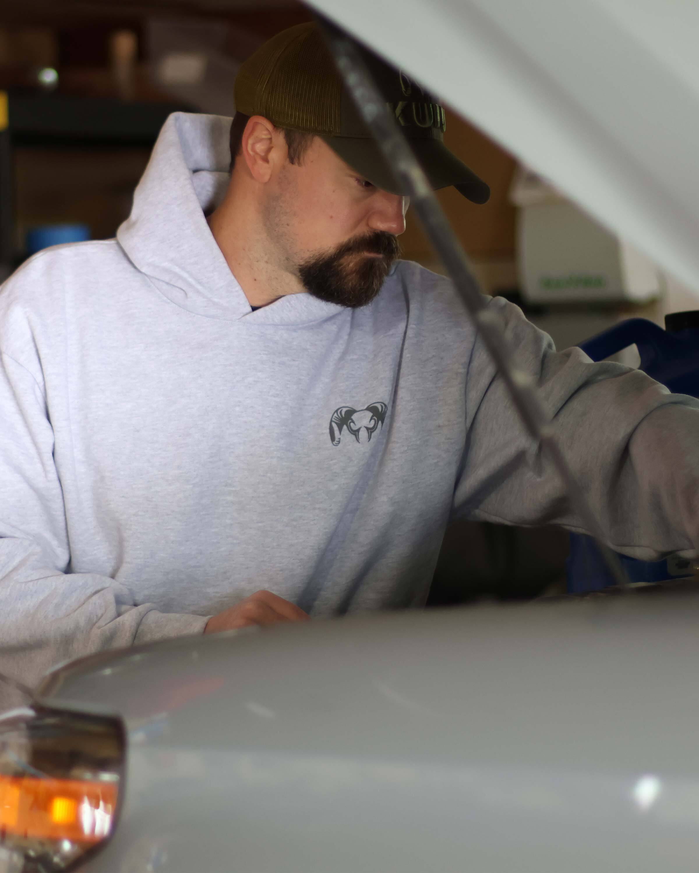Workgrade Heavyweight Hoodie | Blue - Image 7