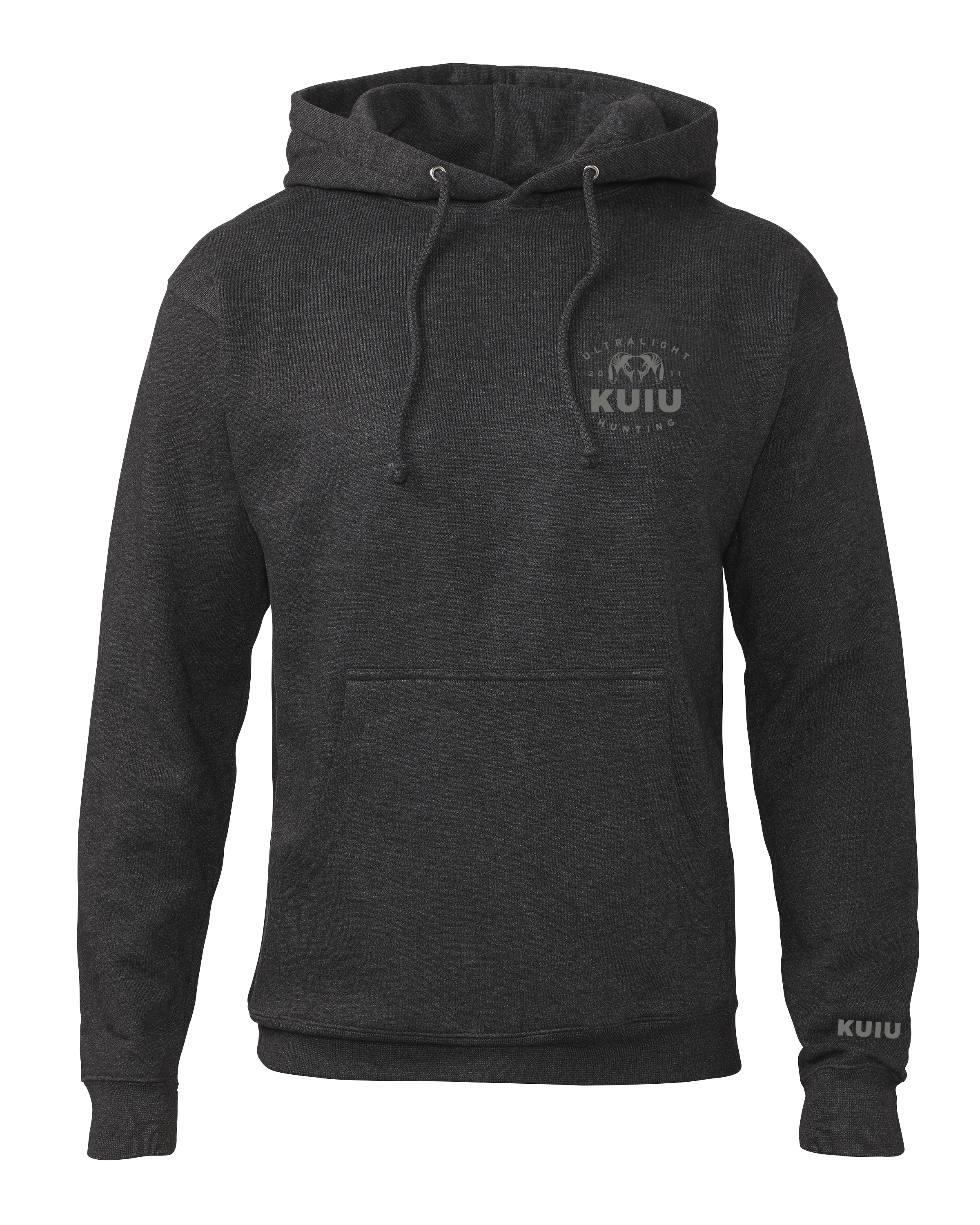 KUIU Ultralight Chest Logo Hoodie | Charcoal