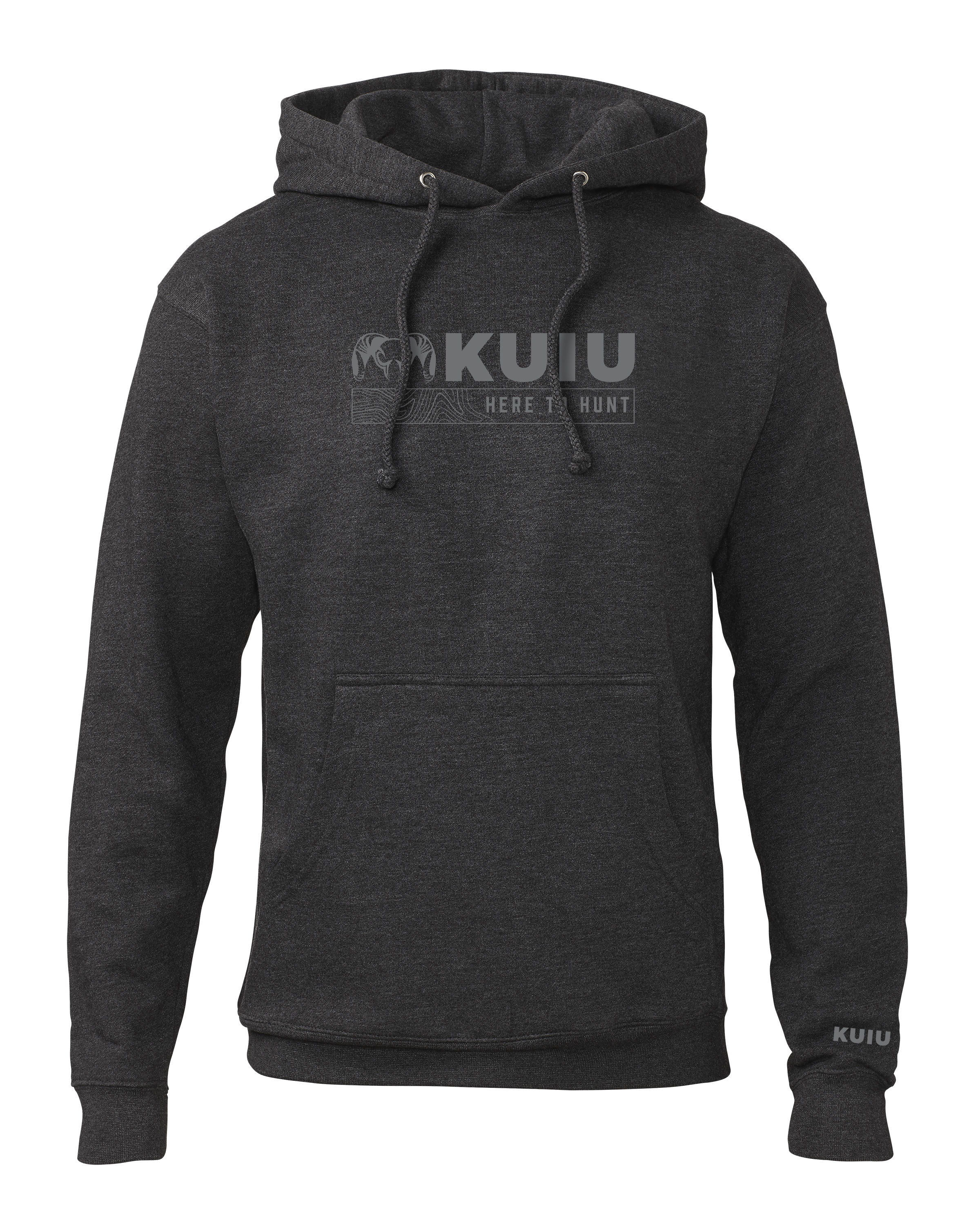 KUIU Topo Here to Hunt Hoodie | Charcoal