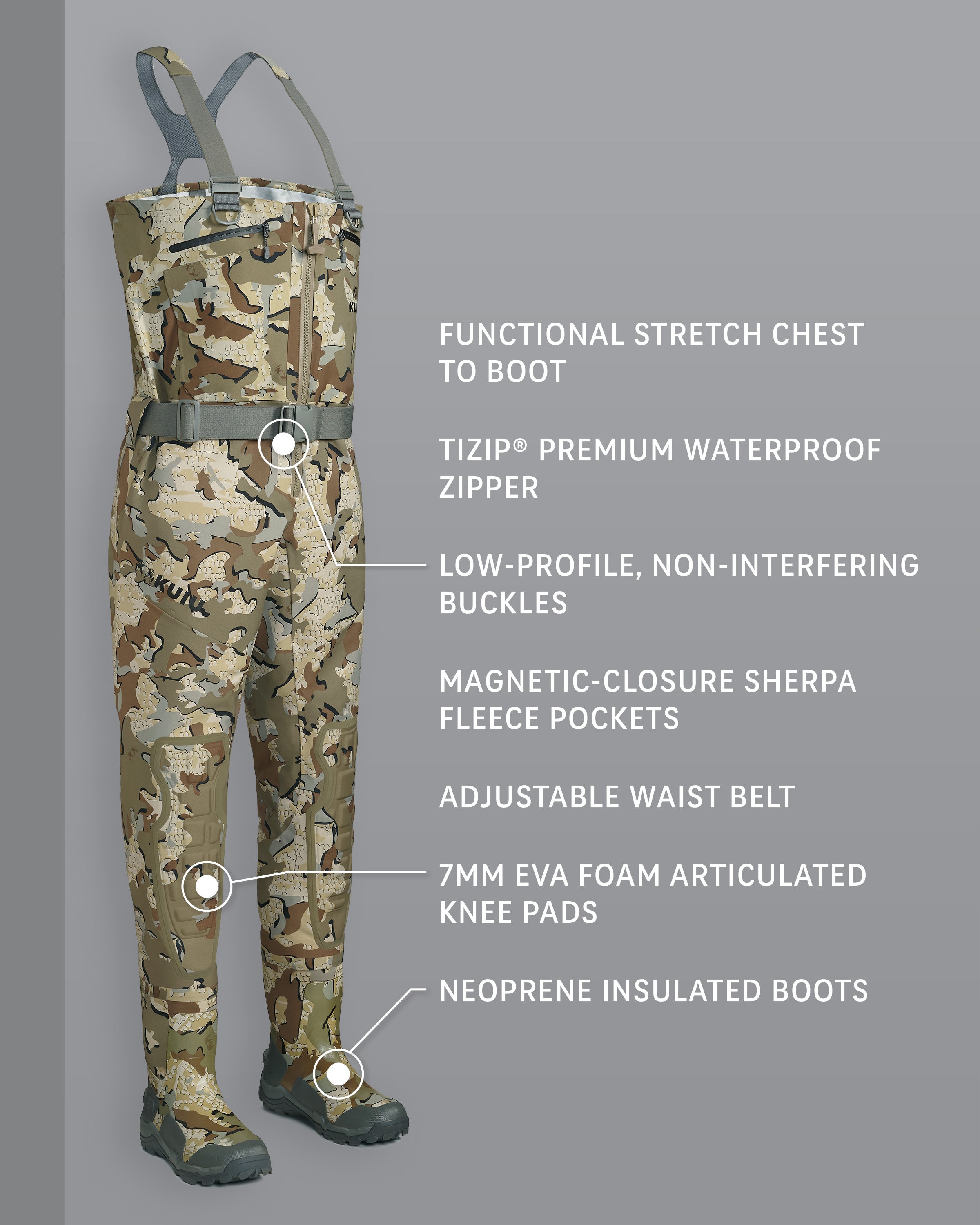 Alternative view of KUIU PRO HD Flex Zip Wader | Valo