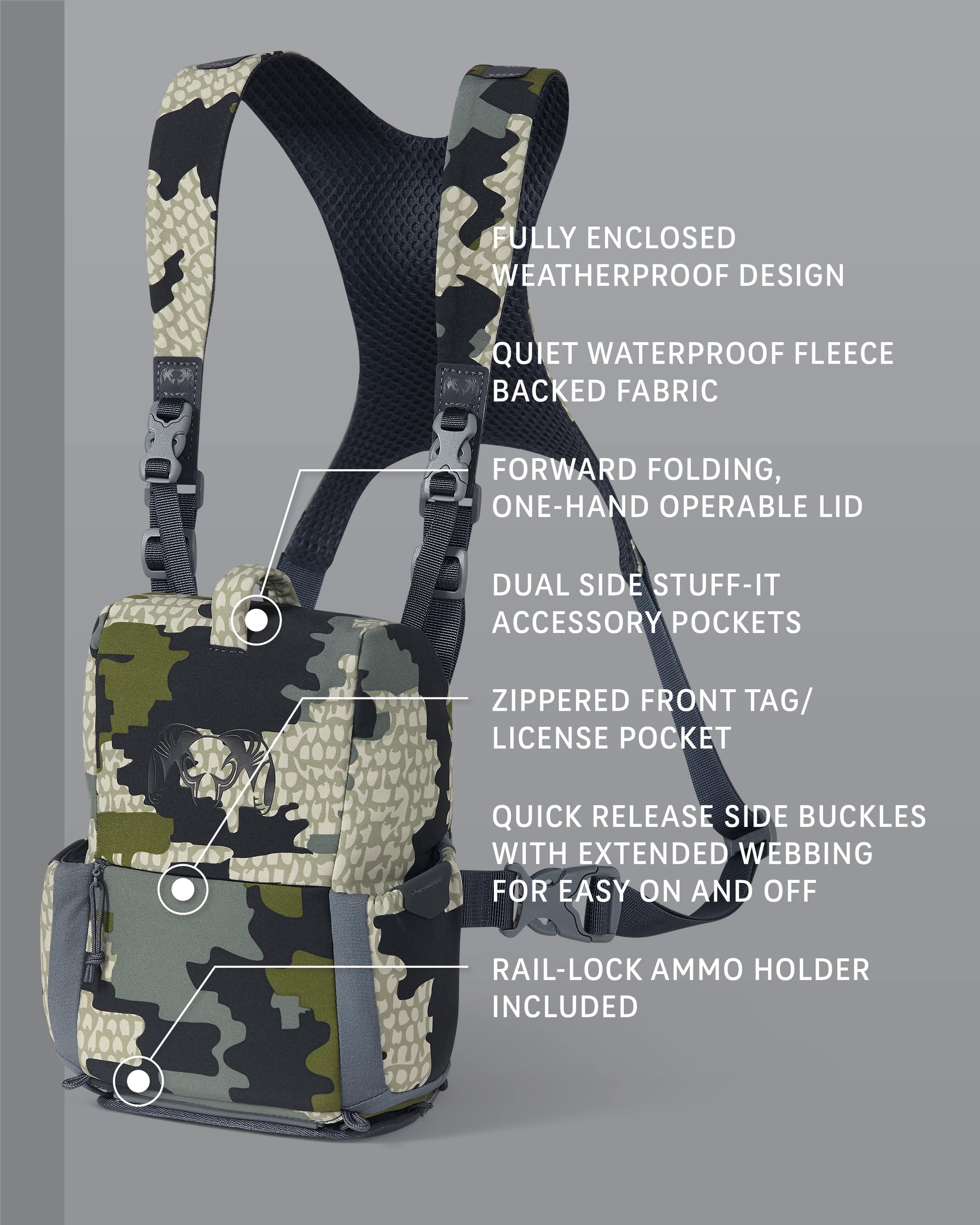 Alternative view of PRO G3 Bino Harness | Verde