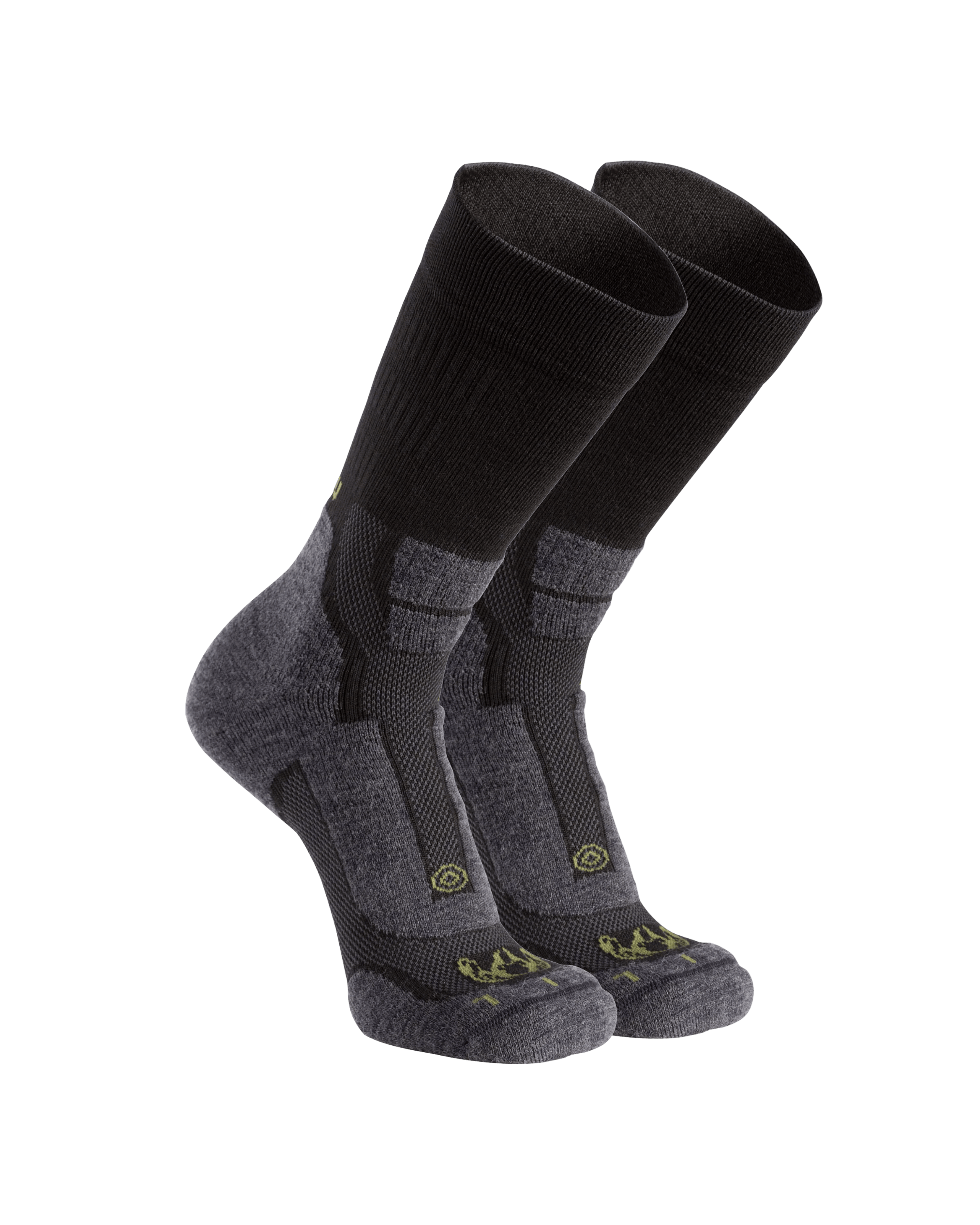 StrongWool Hybrid Crew Sock 2-Pair Pack | Grey Green