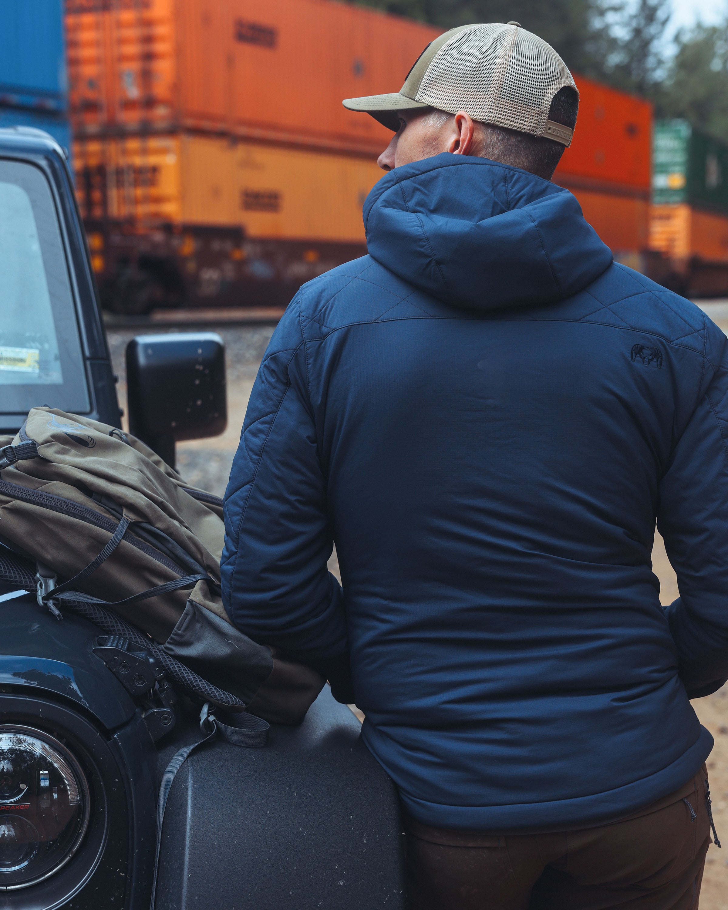 Outlet Granby Hooded Jacket | Steel Blue - Image 6