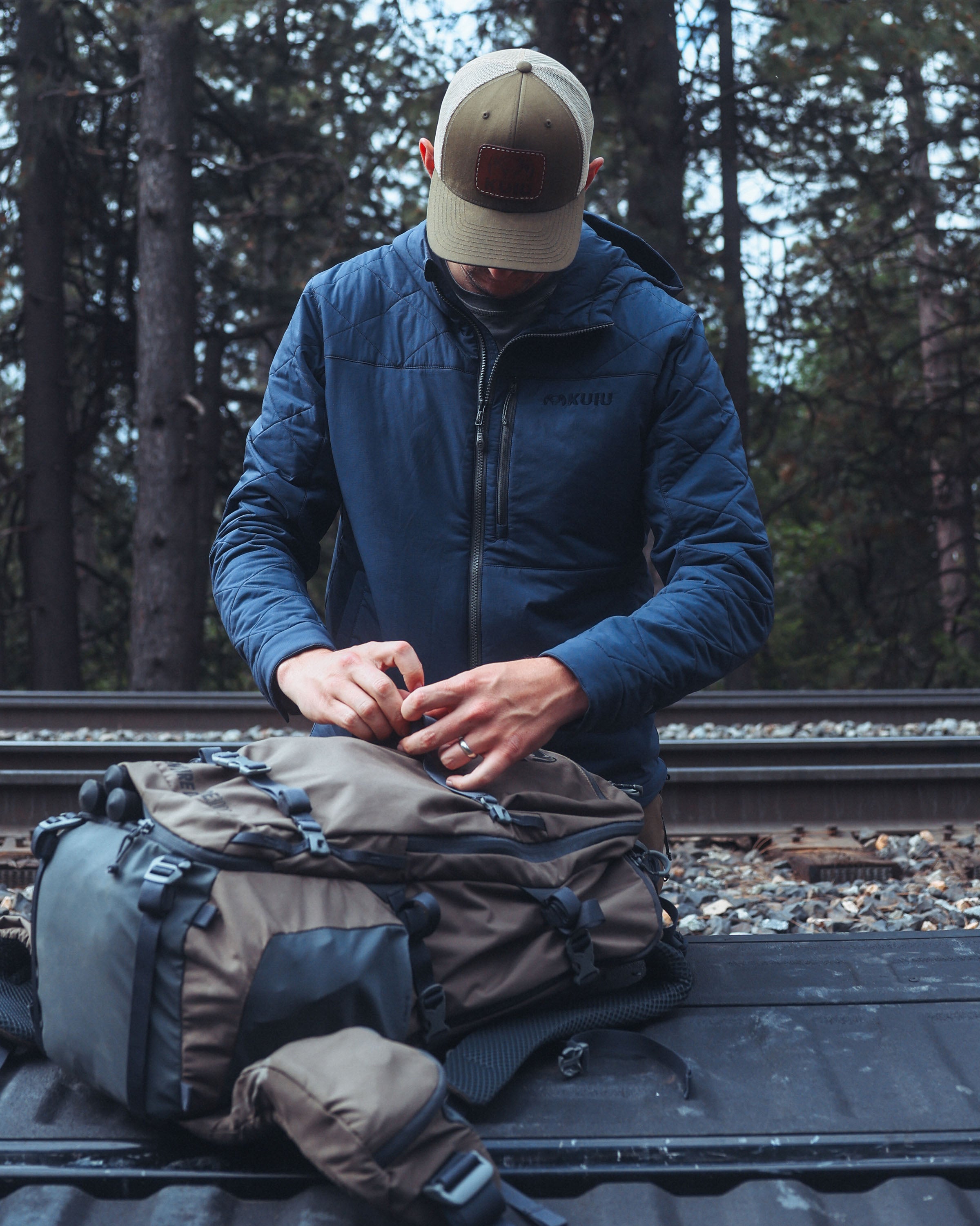 Outlet Granby Hooded Jacket | Steel Blue - Image 3
