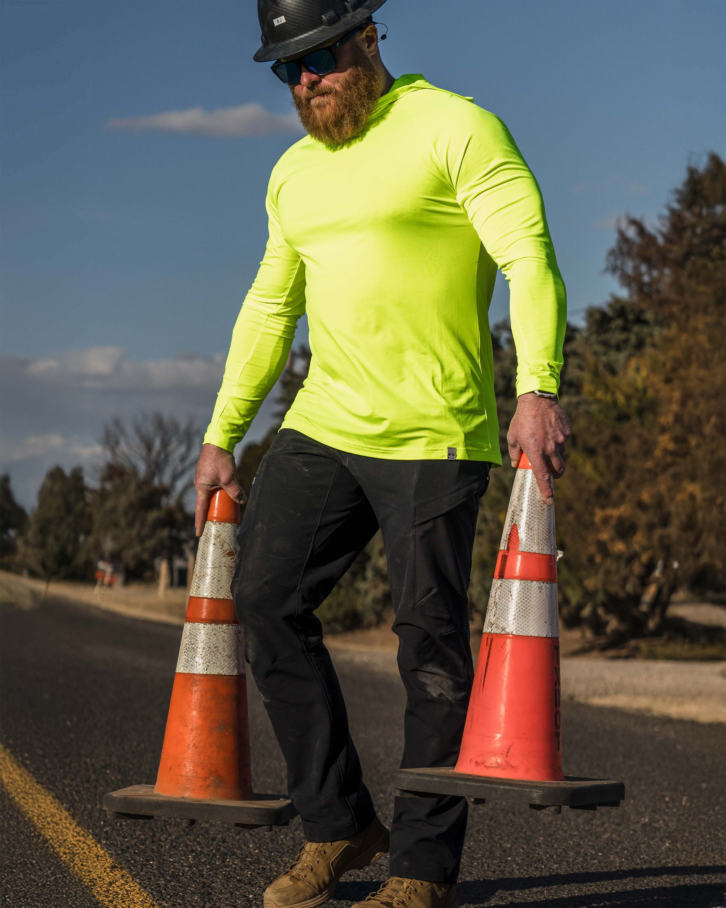 Workgrade Sun Hoodie | Blaze Orange - Image 3