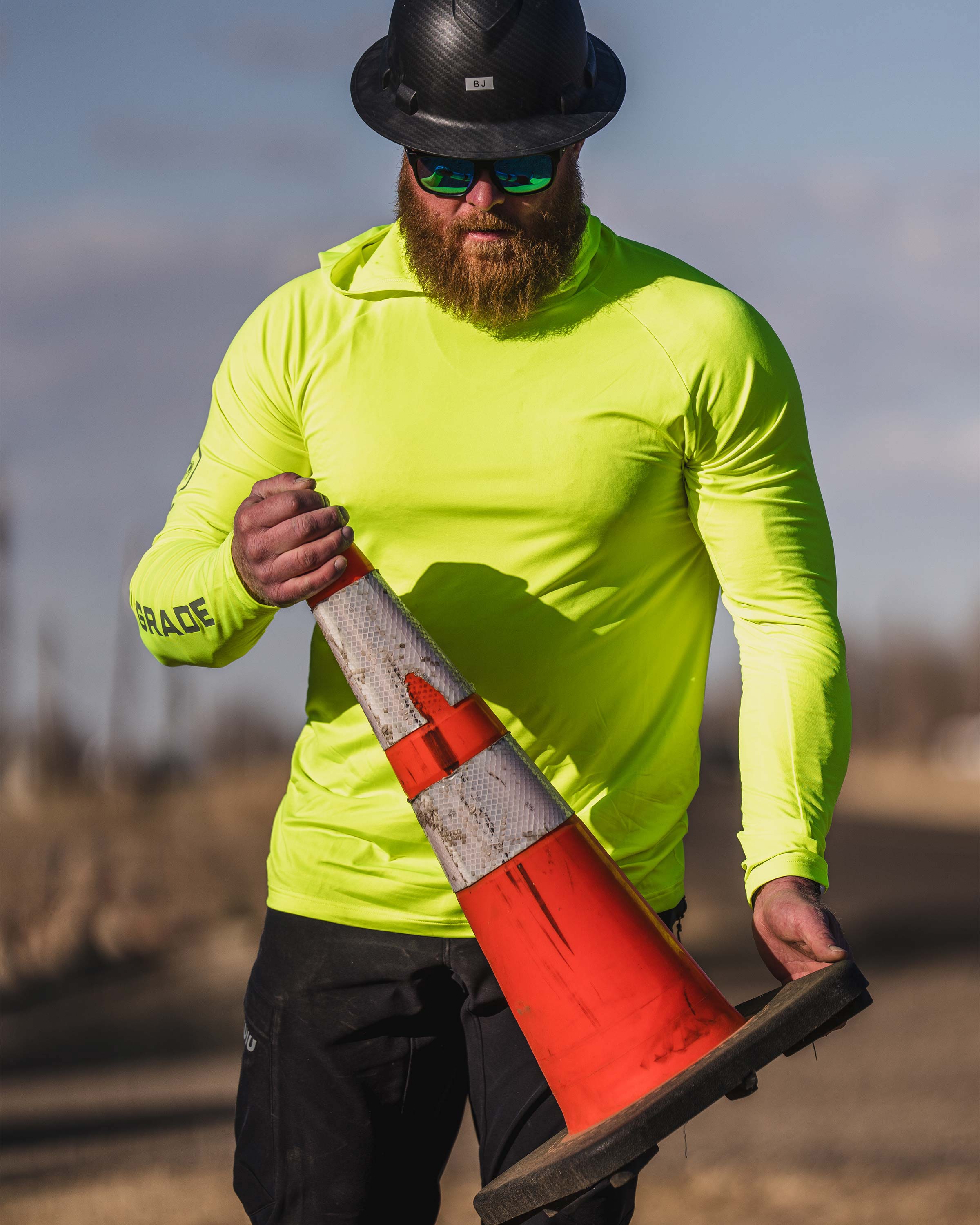 Workgrade Sun Hoodie | Blaze Orange - Image 4